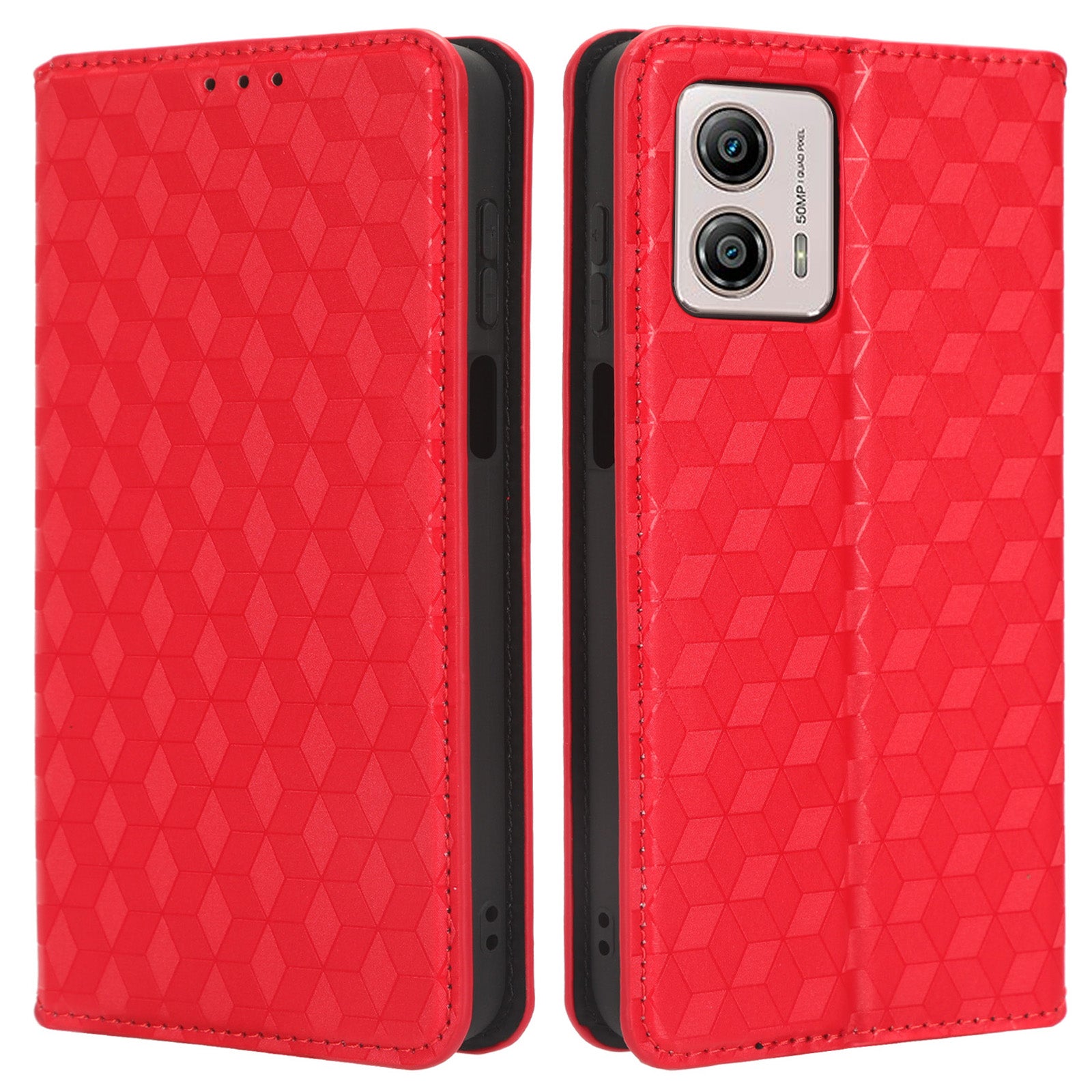 For Motorola Moto G73 5G Imprinted Rhombus Phone Case Pattern PU Leather Wallet Stand Cover For Motorola Moto G73 5G Imprinted Rhombus Phone Case Pattern PU Leather Wallet Stand Cover